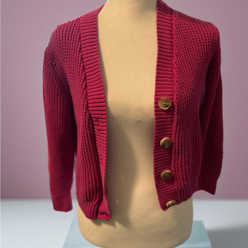 Thereabouts Stylish fusia Button-Up Cardigan Sweater